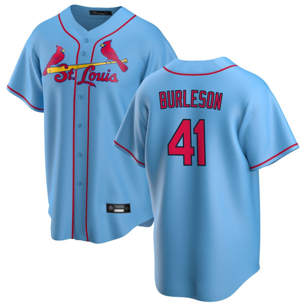 Friene St. Louis Cardinals #41 Alec Burlesona Player Light Blue Home Game Stitched Jerseys
