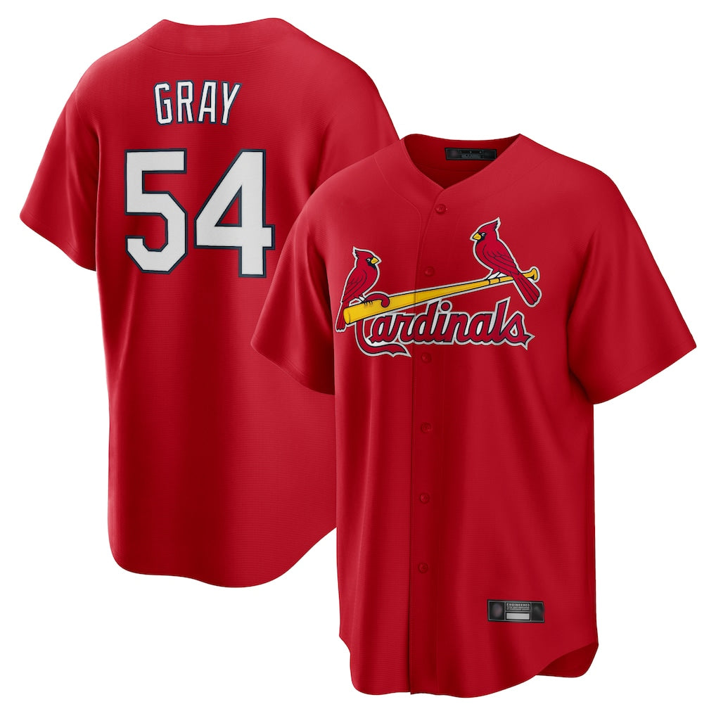 Friene St. Louis Cardinals #54 Sonny Gray Player Red Home Game Stitched Jerseys