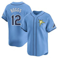 Friene T.Bay Rays #12 Wade Boggs Player Light Blue Home Limited Stitched Jerseys