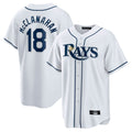 Friene T.Bay Rays #18 Shane McClanahan Player White Home Game Stitched Jerseys