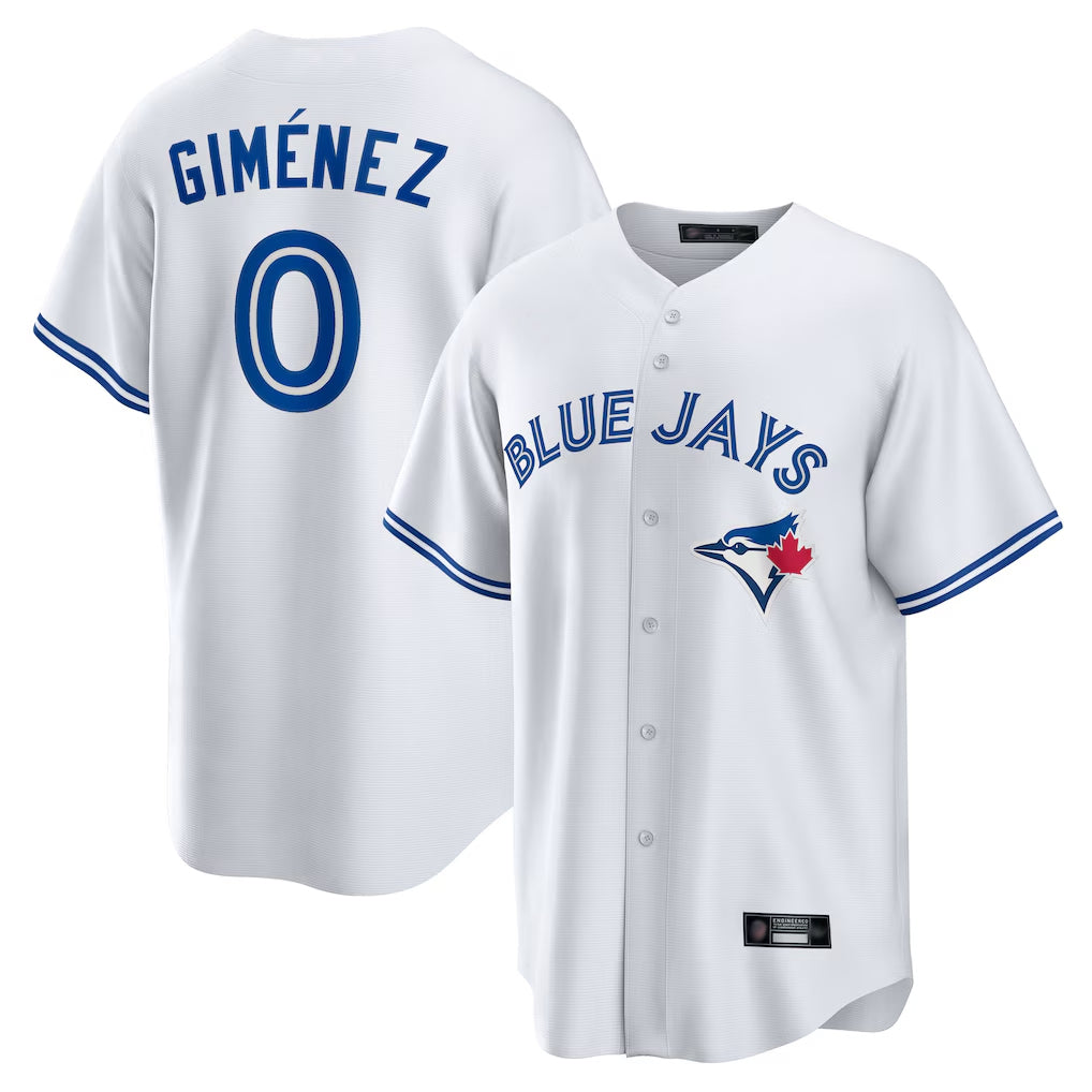 Friene T.Blue Jays #0 Andres Gimenez Player White Home Game Stitched Jerseys