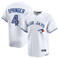 Friene T.Blue Jays #4 George Springer Player White Home Limited Stitched Jerseys