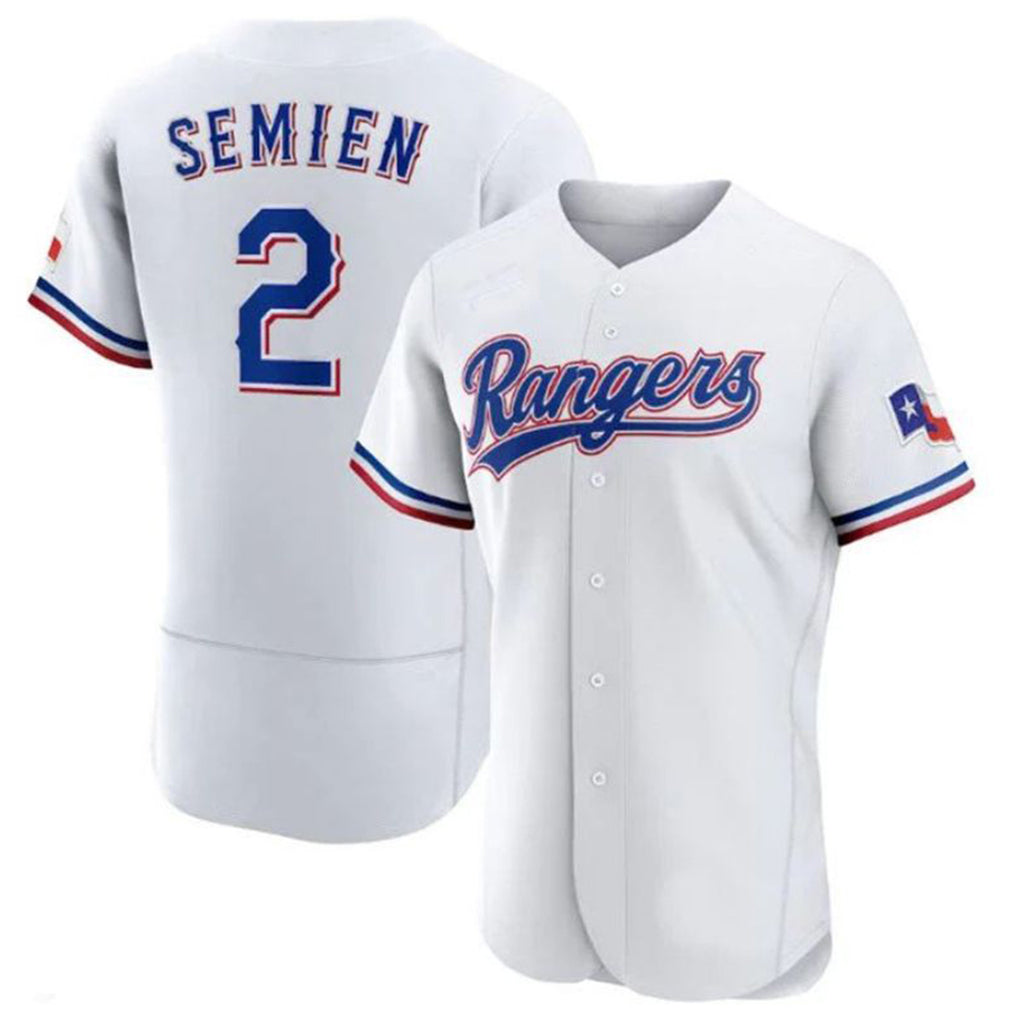 Friene T.Rangers #2 Marcus Semien Player Gold Collection Limited White Elite Stitched Jerseys