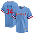 Friene T.Rangers #34 Nolan Ryan Player Light Blue Cooperstown Collection Limited Stitched Jerseys