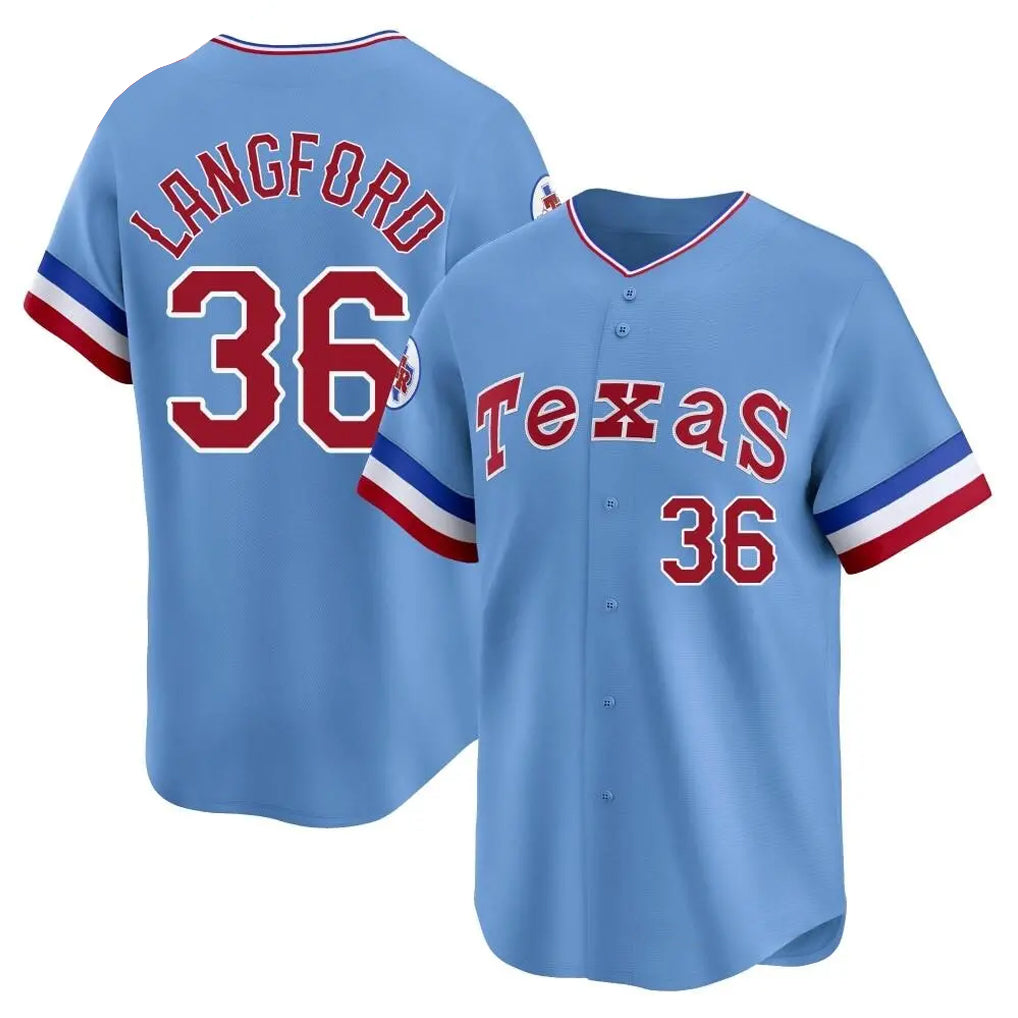 Friene T.Rangers #36 Wyatt Langford Player Blue Home City Connect Limited Stitched Jerseys