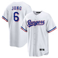 Friene T.Rangers #6 Josh Jung Player White Home Limited Stitched Jerseys
