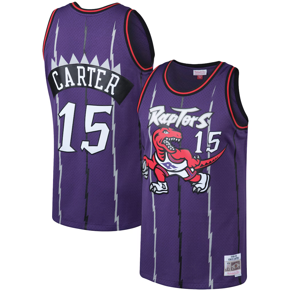 Friene T.Raptors #15 Vince Carter Mitchell & Ness Purple 199899 Big & Tall Hardwood Classics Swingman Jerseys