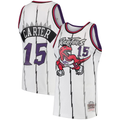 Friene T.Raptors #15 Vince Carter Mitchell & Ness White 199899 Hardwood Classics Authentic Jerseys