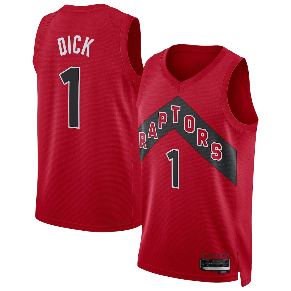 Friene T.Raptors #1 Gradey Dick Red Swingman Player Jerseys - Icon Edition