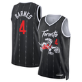 Friene T.Raptors #4 Scottie Barnes Black 202526 Swingman Jerseys - City Edition