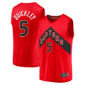 Friene T.Raptors #5 Immanuel Quickley Red Fast Break Player Jerseys - Icon Edition