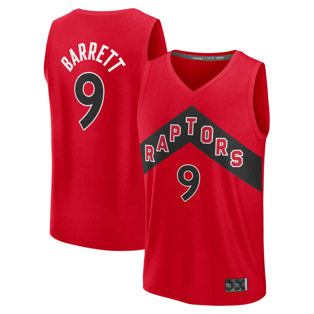 Friene T.Raptors #9 RJ Barrett Red Fast Break Jerseys - Icon Edition