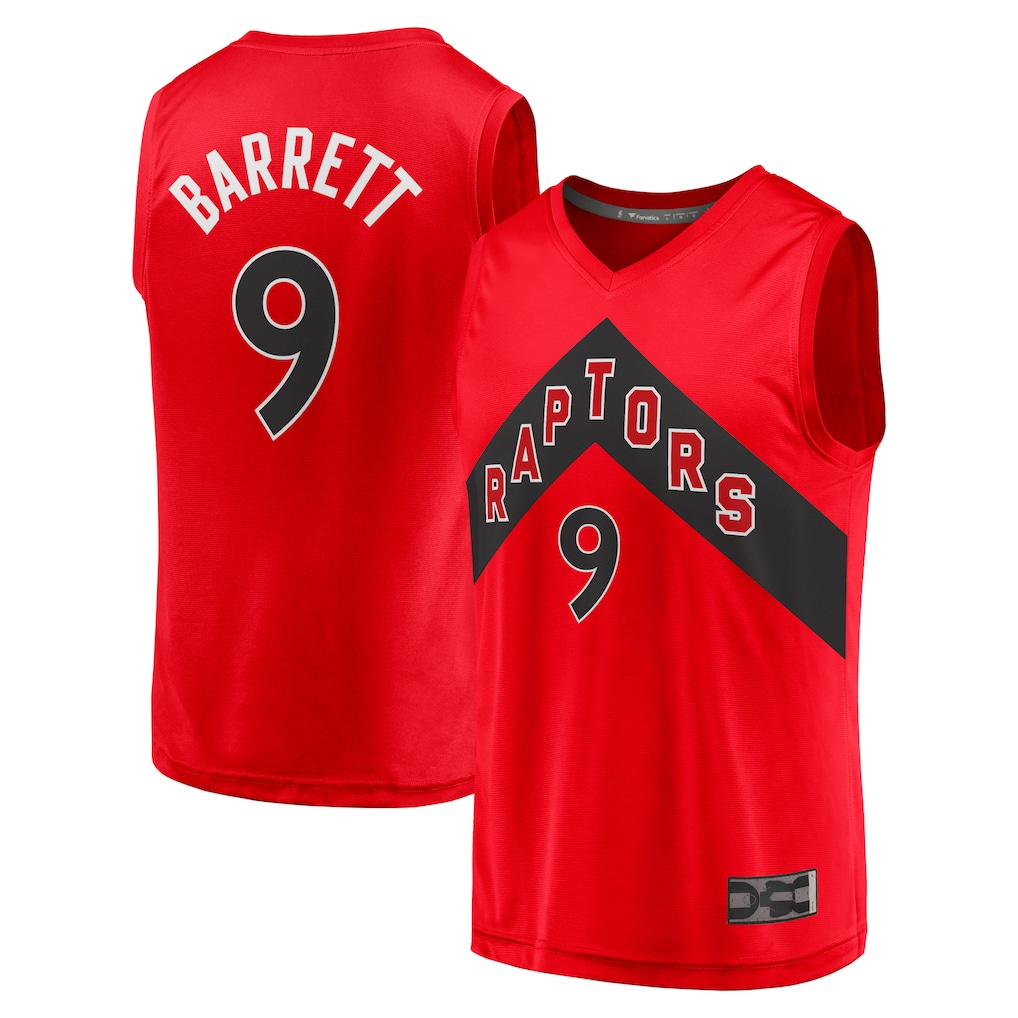 Friene T.Raptors #9 RJ Barrett  Red Fast Break Player Jerseys - Icon Edition