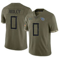 Friene T.Titans #0 Calvin Ridley Player Olive Salute To Service Limited Stitched Jerseys