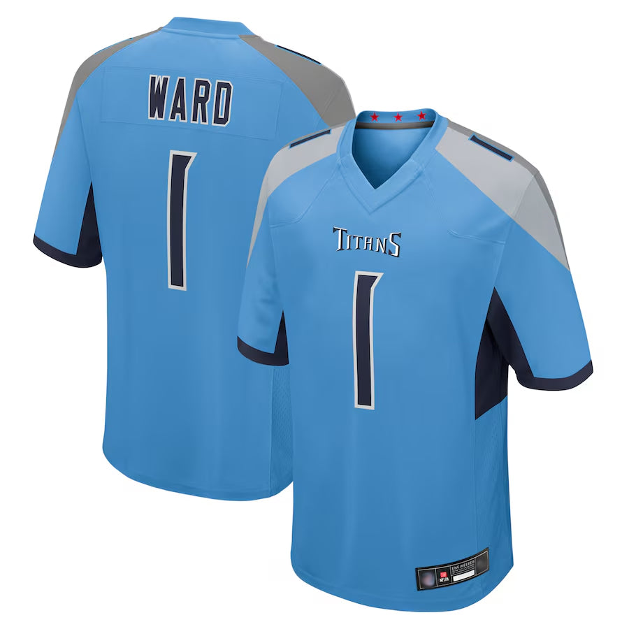 Friene T.Titans #1 Cameron Ward Player Light Blue Game Stitched Jerseys