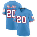 Friene T.Titans #20 Tony Pollard Player Light Blue Throwback Alternate Game Stitched Jerseys