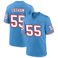 Friene T.Titans #55 JC Latham Player Blue Throwback Alternate Game Stitched Jerseys