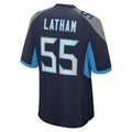 Friene T.Titans #55 JC Latham Player Navy Home Game Stitched Jerseys