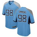 Friene T.Titans #98 Jeffery Simmons Player Light Blue Game American Stitched Jerseys
