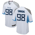 Friene T.Titans #98 Jeffery Simmons White Player Game Jersey American Stitched Stitched Jerseys