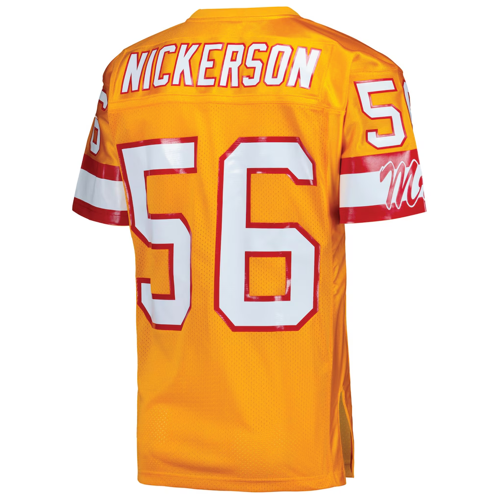 Friene TB.Buccaneers 1993 #56 Hardy Nickerson Mitchell & Ness Orange Authentic Throwback Retired Player Stitched Jerseys