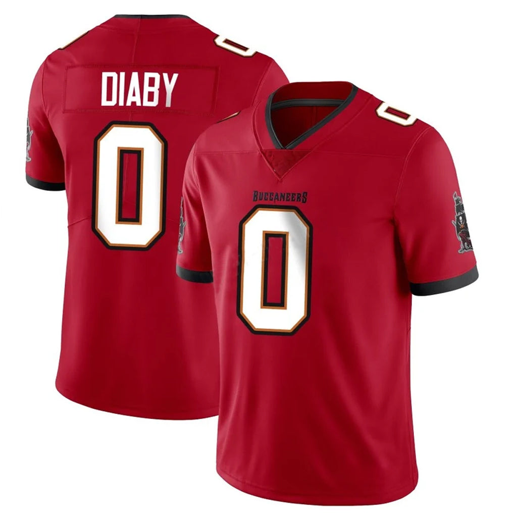Friene TB.Buccaneers #0 Yaya Diaby Player Red Limited Vapor F.U.S.E. Home Game Stitched Jerseys