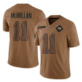 Friene TB.Buccaneers #11 Jalen McMillan Player Brown Limited Salute To Service Home Game Stitched Jerseys