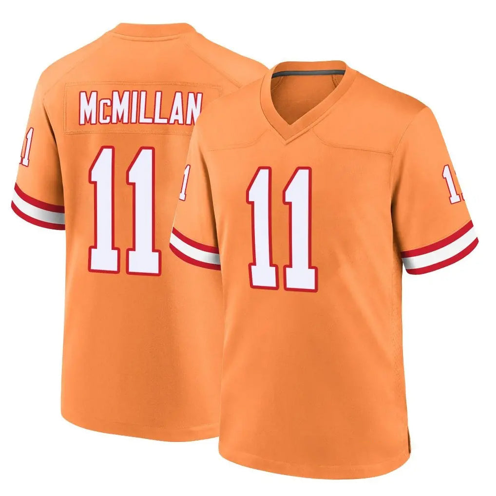 Friene TB.Buccaneers #11 Jalen McMillan Player Orange Throwback Home Game Stitched Jerseys