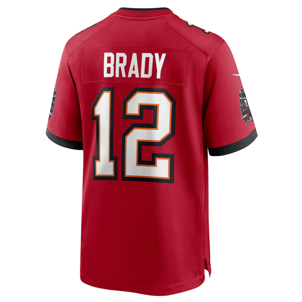 Friene TB.Buccaneers #12 Tom Brady Player Red Home Game Stitched Jerseys