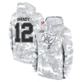 Friene TB.Buccaneers #12 Tom Brady Player Salute to Service Hoodies Stitched Jerseys
