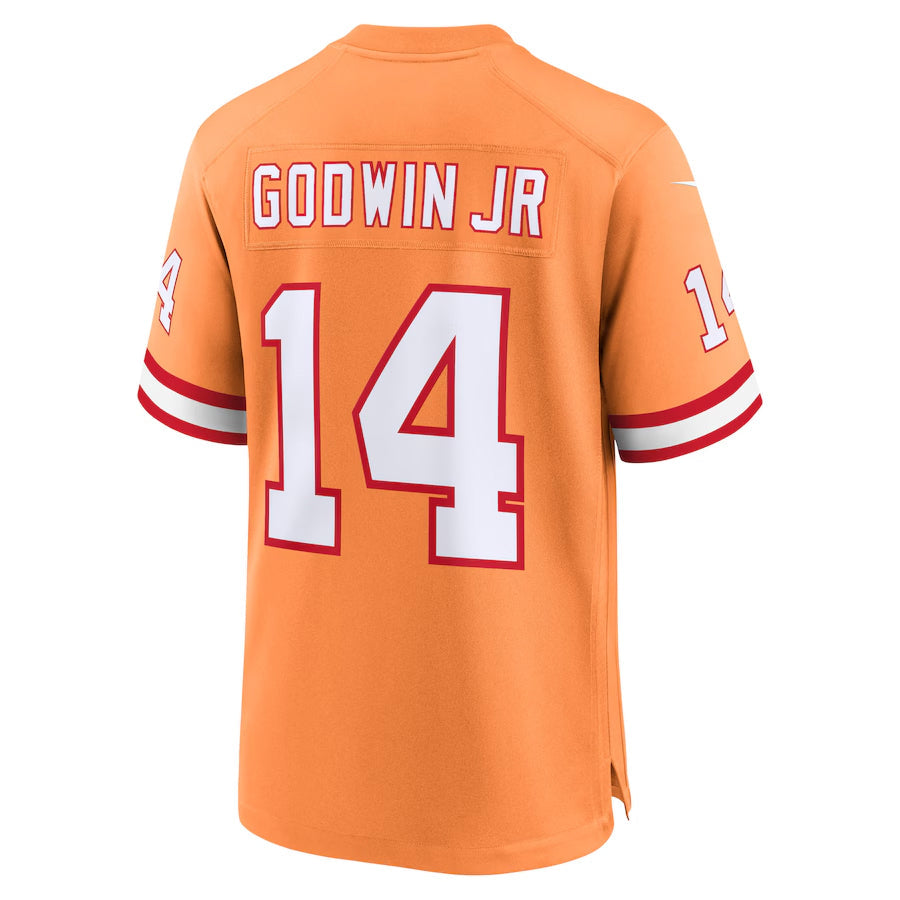 Friene TB.Buccaneers #14 Chris Godwin Jr. Player Orange Game Football Jerseys
