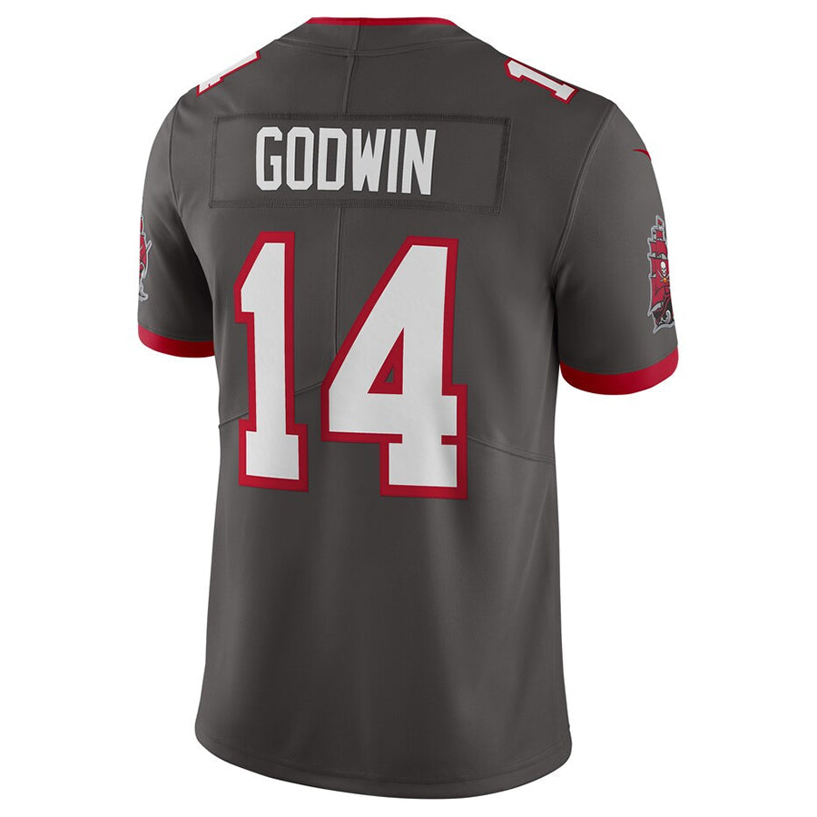 Friene TB.Buccaneers #14 Chris Godwin Jr. Player Pewter Vapor Limited Football Jerseys