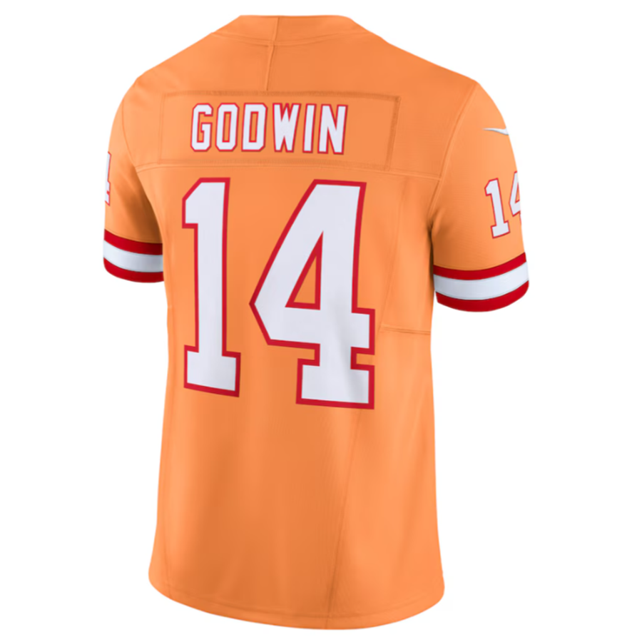 Friene TB.Buccaneers #14 Chris Godwin Orange Vapor F.U.S.E. Limited Jersey American Stitched Football Jerseys-1