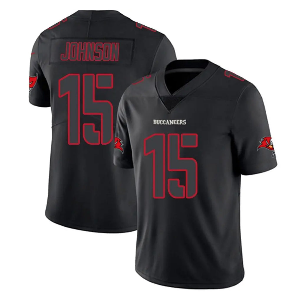 Friene TB.Buccaneers #15 Tez Johnson Player Black Impact Limited Home Game Stitched Jerseys