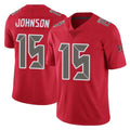 Friene TB.Buccaneers #15 Tez Johnson Player Red Limited Color Rush Home Game Stitched Jerseys