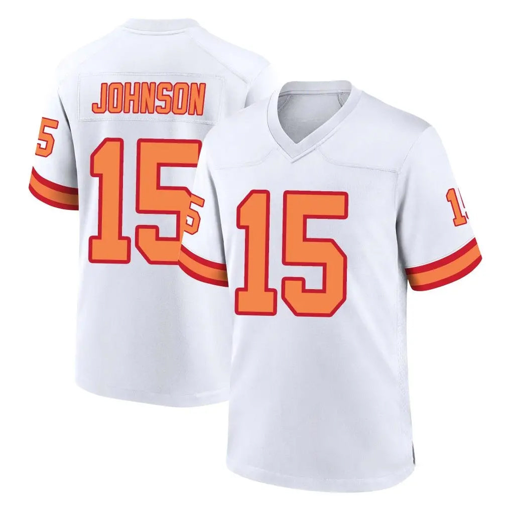 Friene TB.Buccaneers #15 Tez Johnson Player White '76 Home Game Stitched Jerseys