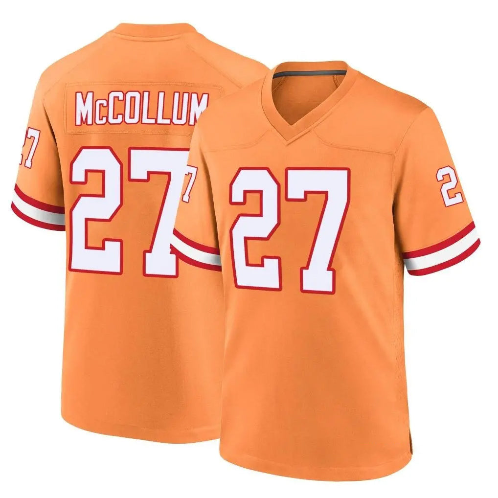 Friene TB.Buccaneers #27 Zyon McCollum Player Orange Throwback Home Game Stitched Jerseys