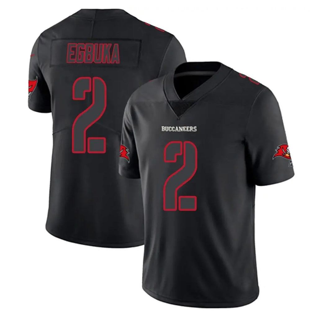 Friene TB.Buccaneers #2 Emeka Egbuka Player Black Impact Limited Home Game Stitched Jerseys