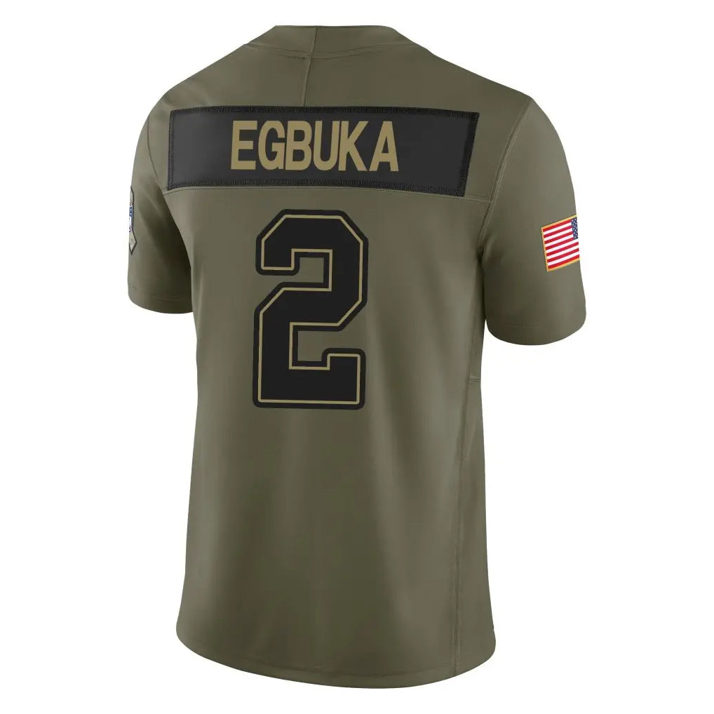 Friene TB.Buccaneers #2 Emeka Egbuka Player Salute to Service Limited Olive Football Jerseys