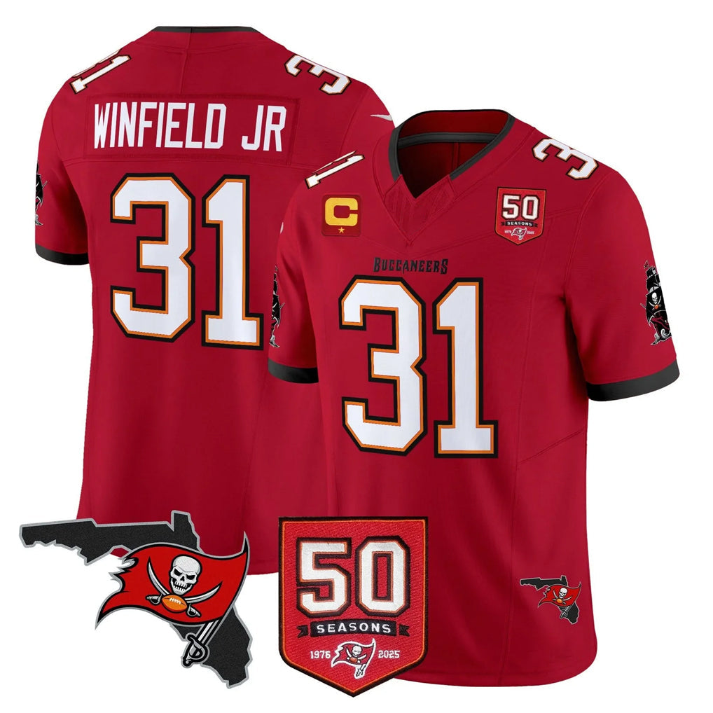 Friene TB.Buccaneers #31 Antoine Winfield Jr. Player Red Limited 2026 Season Vapor F.U.S.E. Home Game Stitched Jerseys
