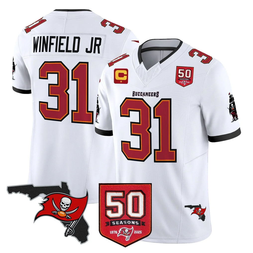 Friene TB.Buccaneers #31 Antoine Winfield Jr. Player White Limited 2026 Season Vapor F.U.S.E. Home Game Stitched Jerseys