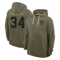 Friene TB.Buccaneers #34 Alex Anzalone Player Olive Salute to Service Pullover Hoodies Limited Stitched Jerseys
