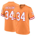 Friene TB.Buccaneers #34 Alex Anzalone Player Orange Throwback Home Game Stitched Jerseys