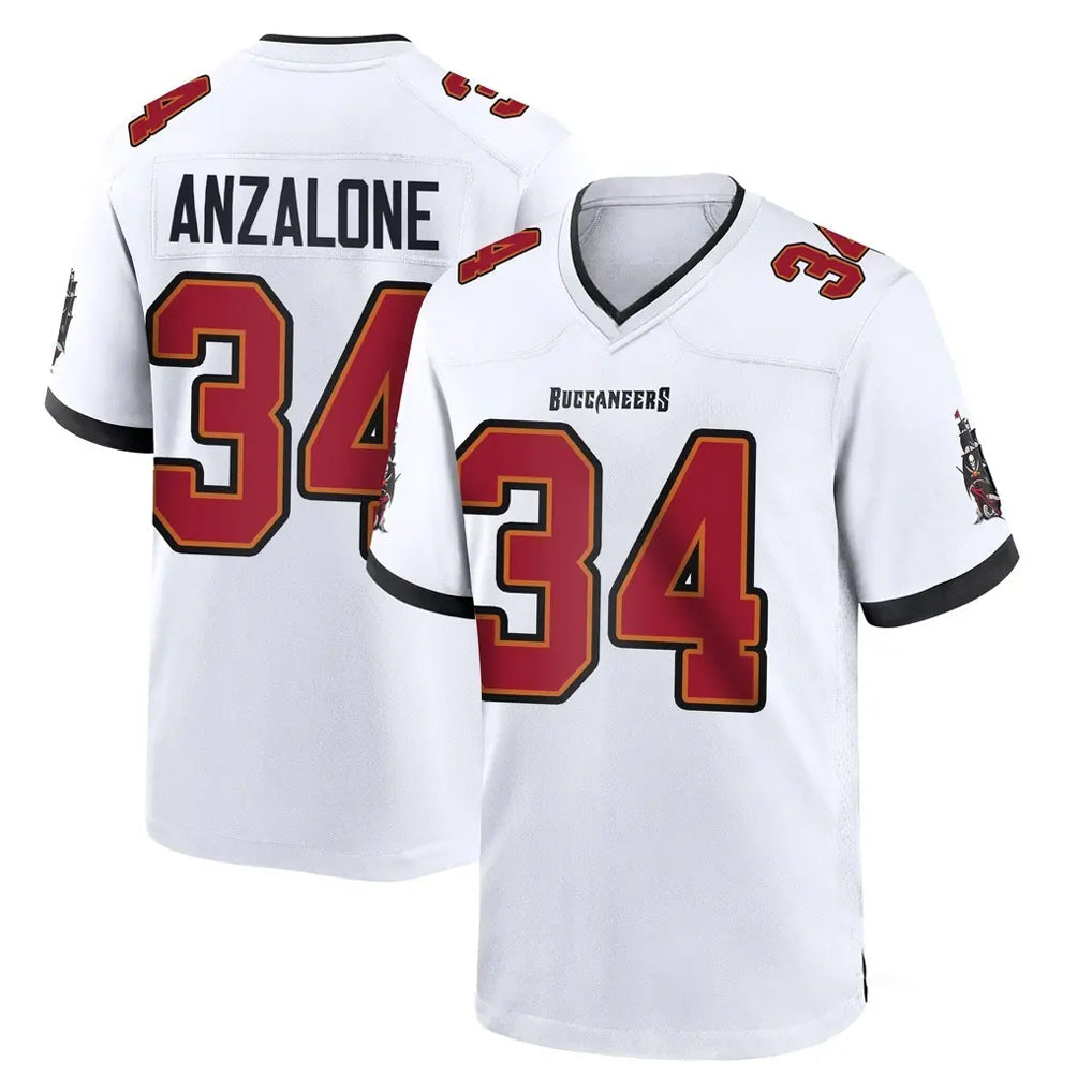 Friene TB.Buccaneers #34 Alex Anzalone Player White Home Game Stitched Jerseys