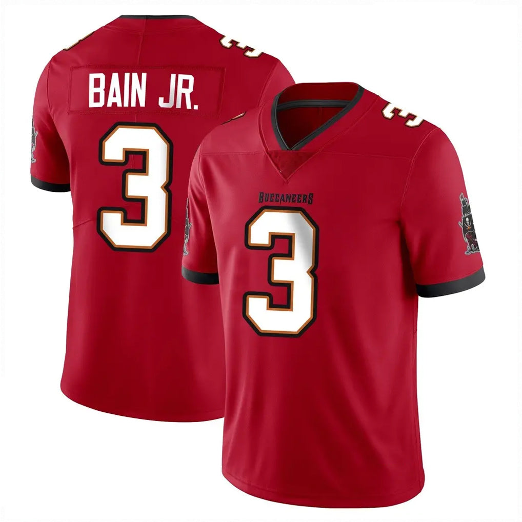 Friene TB.Buccaneers #3 Rueben Bain Jr. Player Red Limited Vapor F.U.S.E. Home Game Stitched Jerseys