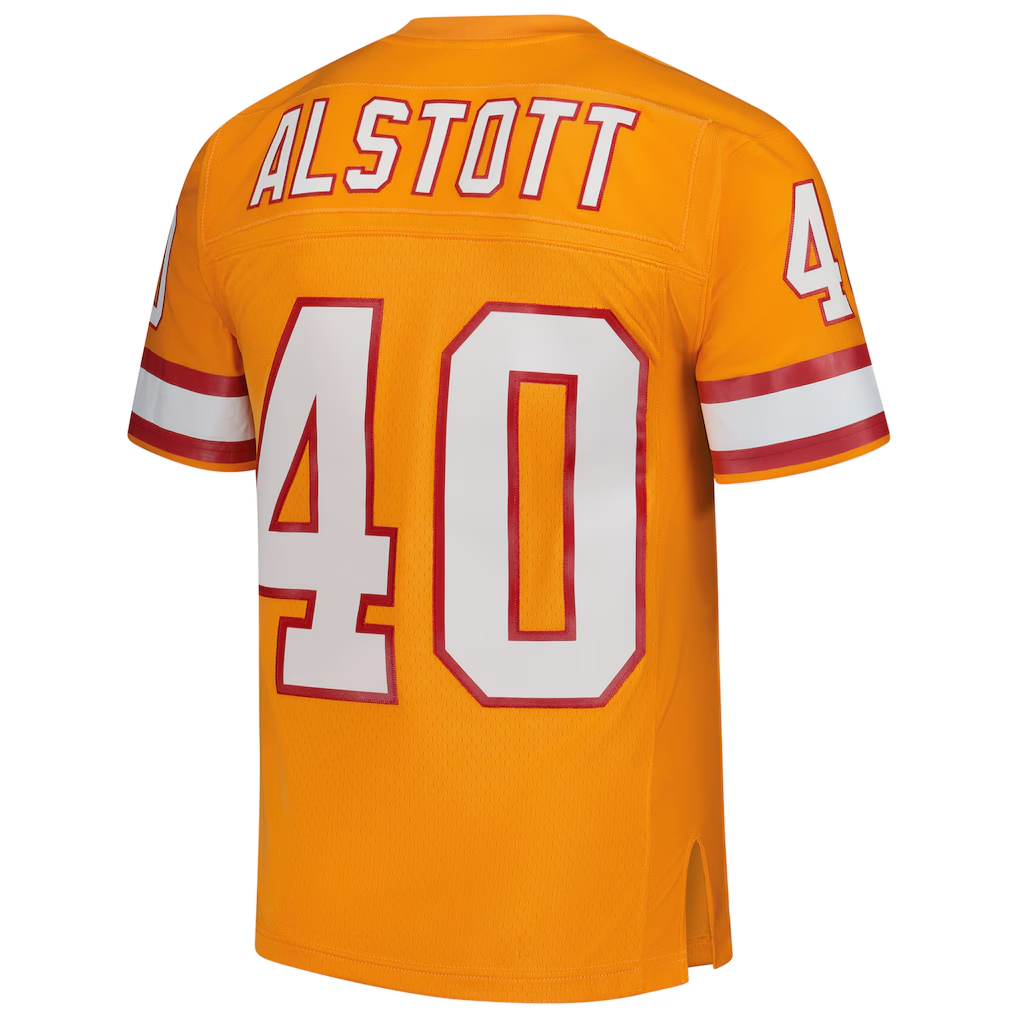 Friene TB.Buccaneers #40 Mike Alstott Mitchell & Ness Orange Legacy Replica Puhic Stitched Jerseys