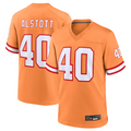 Friene TB.Buccaneers #40 Mike Alstott Orange Throwback Game Jersey American Stitched Jerseys
