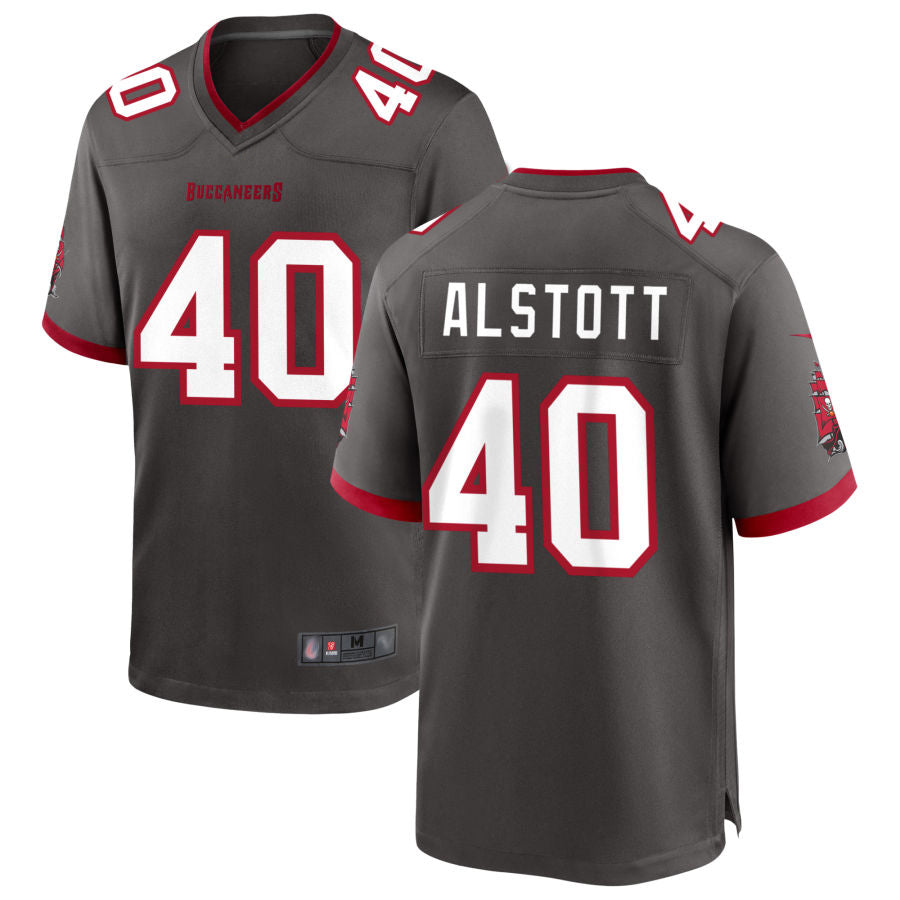 Friene TB.Buccaneers #40 Mike Alstott Player Pewter Game Stitched Jerseys