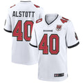 Friene TB.Buccaneers #40 Mike Alstott Player White 50th Anniversary Game Football Jerseys