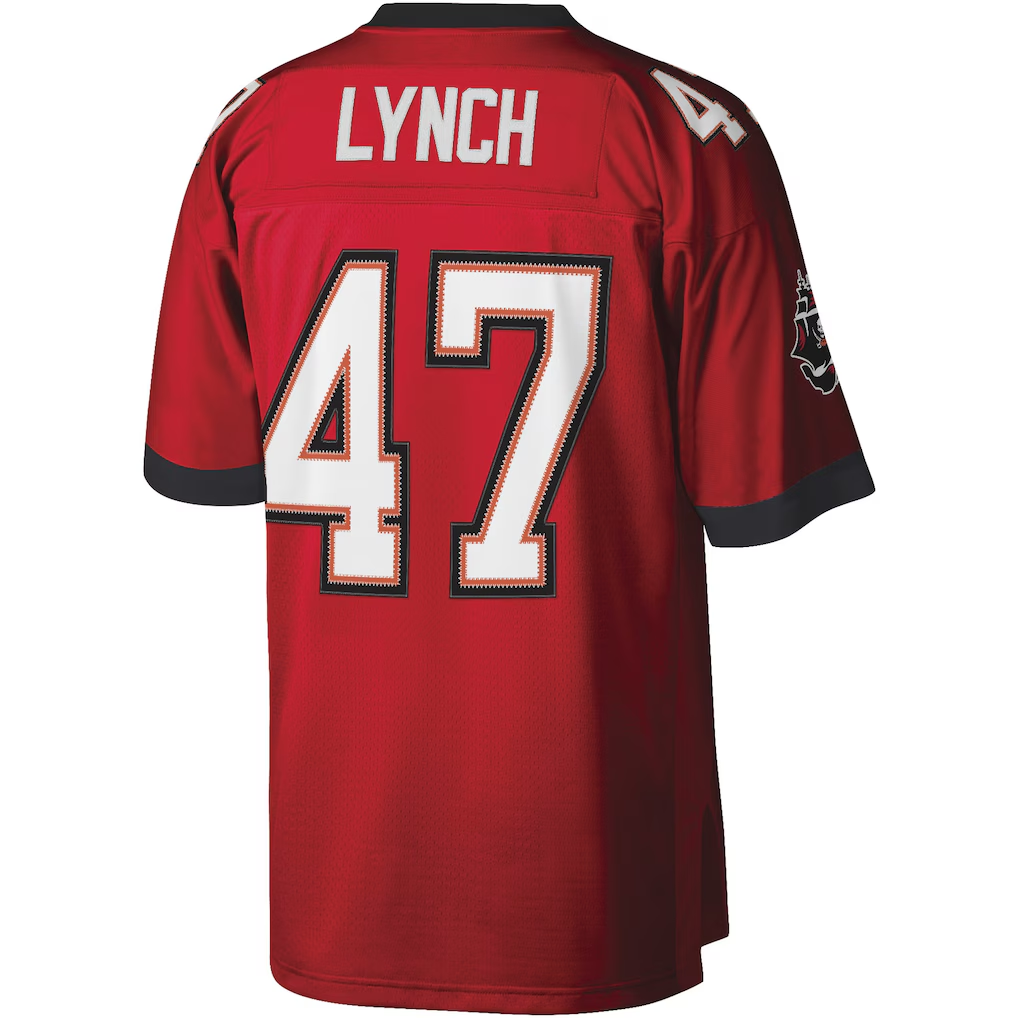 Friene TB.Buccaneers #47 John Lynch Mitchell & Ness Red Legacy Replica Stitched Jerseys